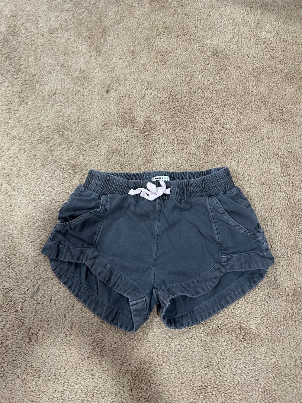 Billabong Women's Charcoal Gray Elastic Waist Shorts